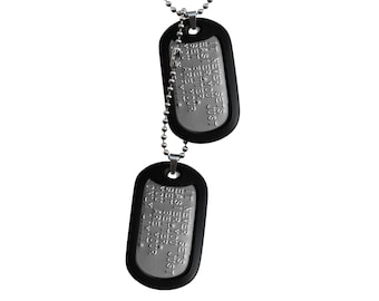 Genuine Embossed Marked US Military Dog Tag Plates.