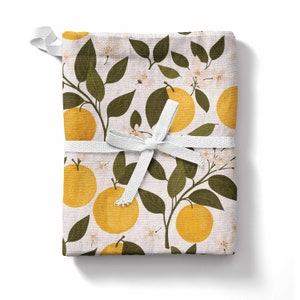 Orange Orchard Tea Towel | Fruit Kitchen Towel | Gift for her | Farmhouse Kitchen Decor | Orange Kitchen Towel | Farm Wife | Mom gift