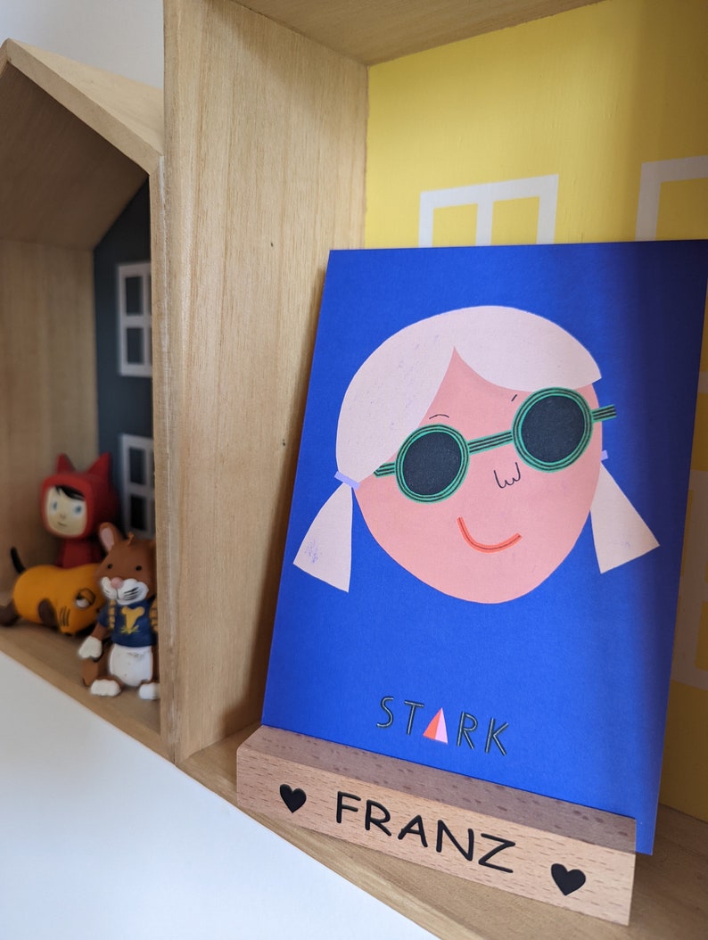 Emotionskarten Set Anna Katharina Jansen für Kinder, Achtsamkeit Karten mit personalisiertem Fotohalter aus Holz Bild 9