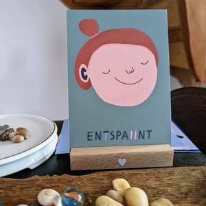 Emotion card set Anna Katharina Jansen for children, mindfulness cards with personalized wooden photo holder image 8