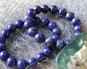 Lapis Lazuli Crystal Bracelet 12mm - Round Beaded Crystal Jewelry, Gemstone Bracelet, Healing Crystals, Powerful Crystal, Crystal Bracelet