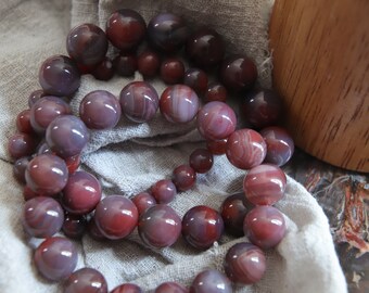 YAN YUAN Agate Bracelet, Orange and Smoky Gray Agate Bracelet