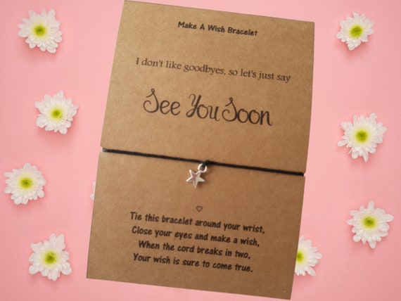UK seller Letterbox gift Friend Star String Charm Wish Bracelet