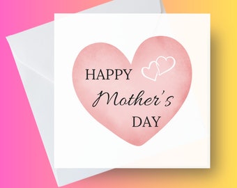 Happy Mothers Day Card, Mum Day Card, Mummy Card, From Daughter, From Son, Card for Mums, Personalised Mothers Day Cards, Best Mum Ever