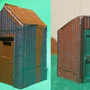 Model Railway Huts - 3 outhouses/lamp huts/privvys