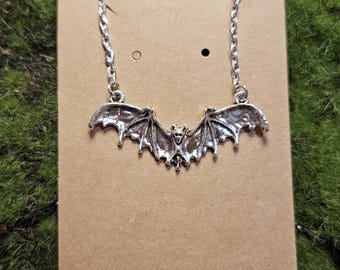 Bat Necklace * Goth Necklace with Silver Chain