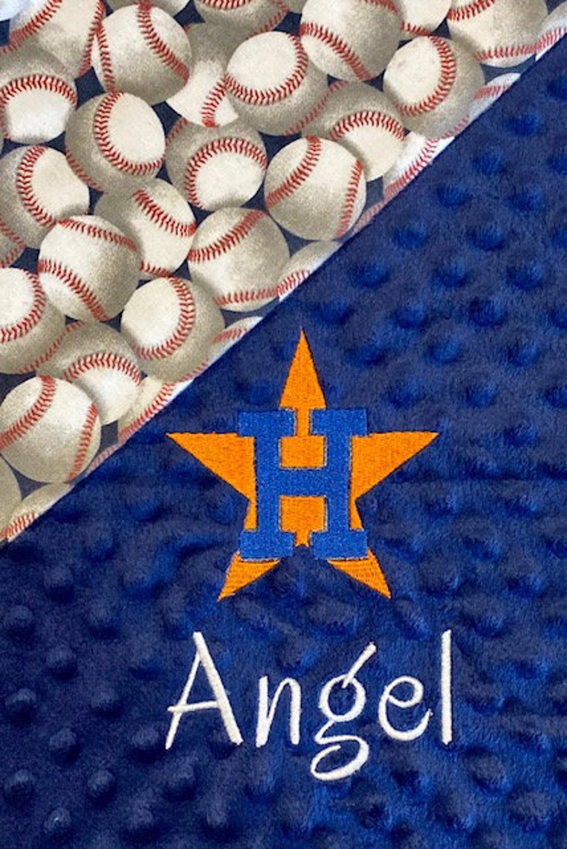 Personalized Astros Baby Blanket / Houston Astros Embroidered Etsy
