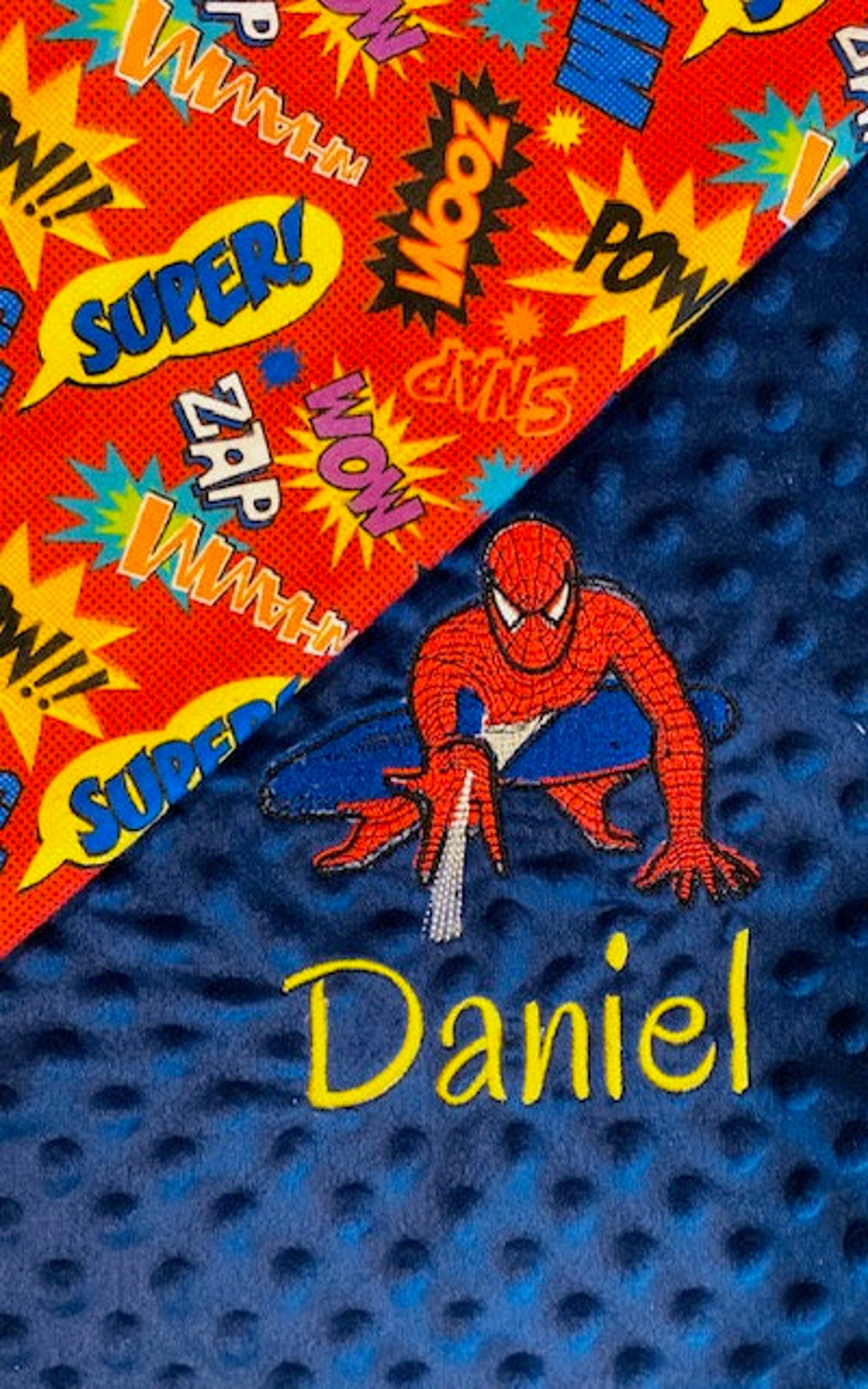 Personalized Spiderman Baby Blanket / Super Hero Embroidered Etsy