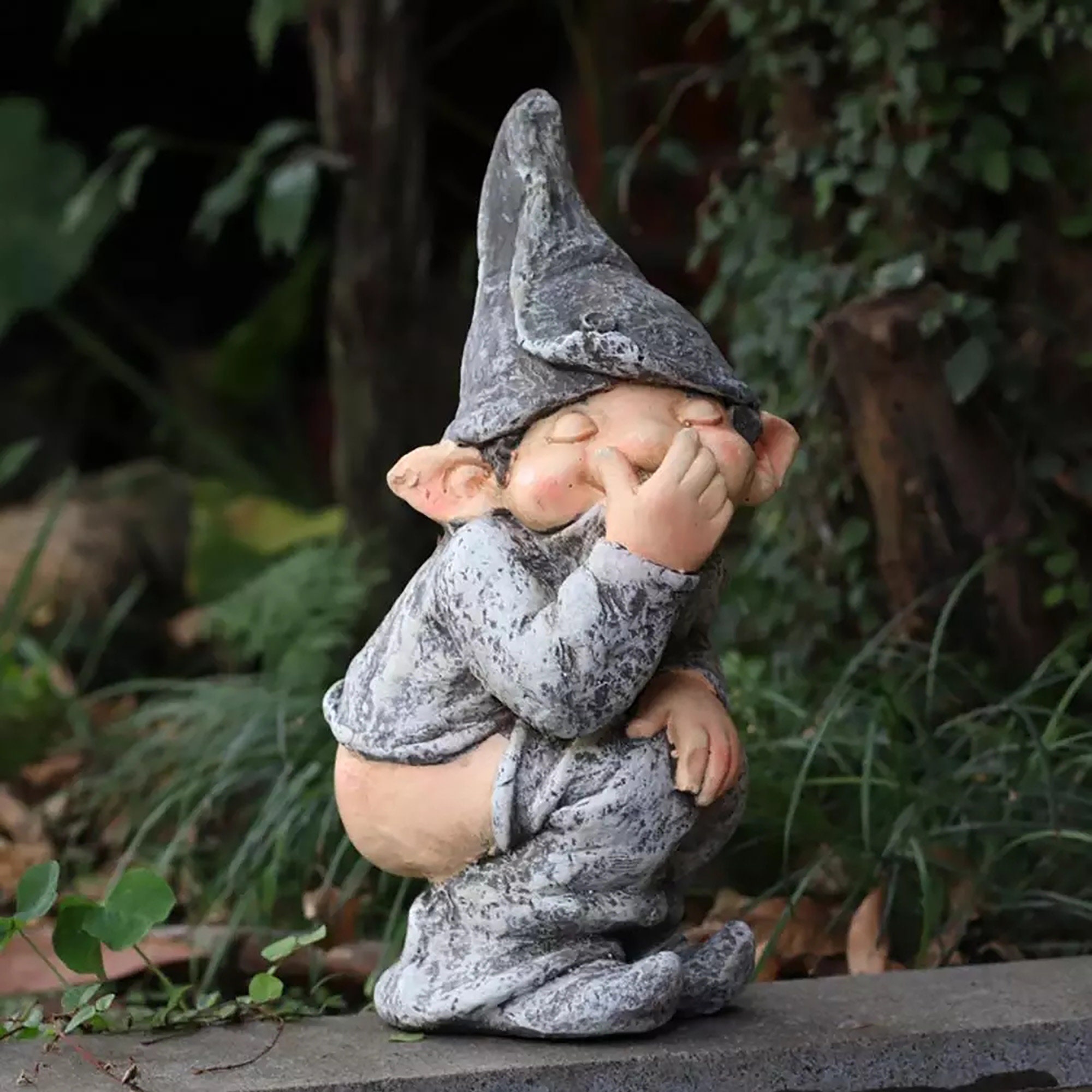 Naughty Garden Gnome Garden Gnome Ornament Small Garden Etsy