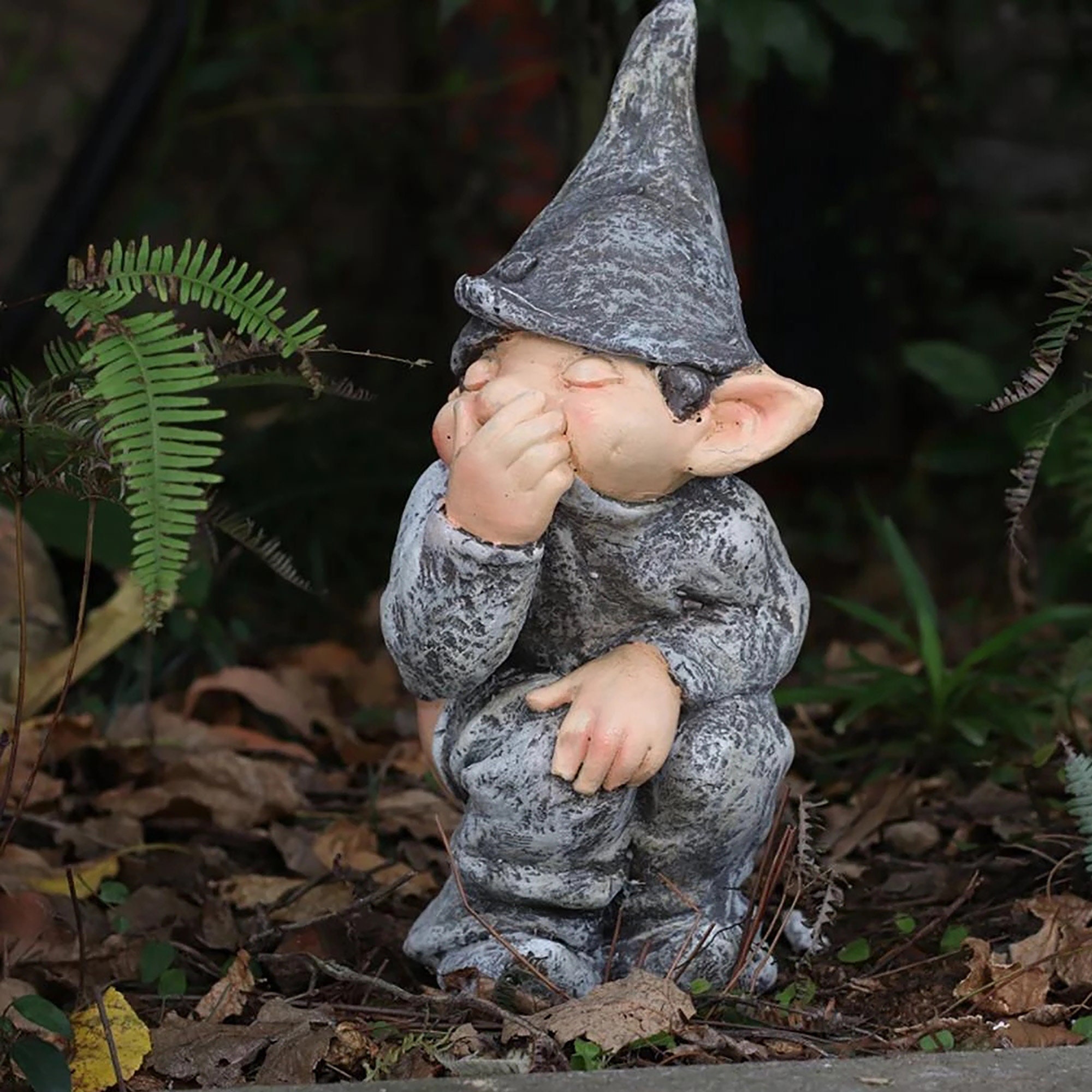 Naughty Garden Gnome Garden Gnome Ornament Small Garden Etsy