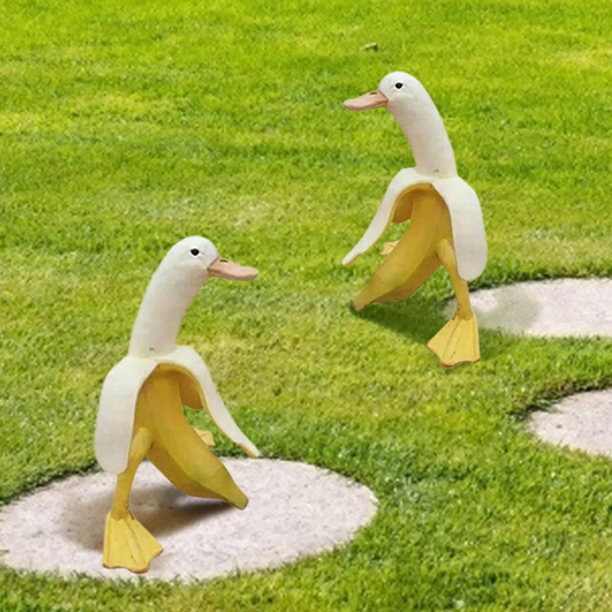 Arte creativo Banana Duck Garden Decoración lindo pato | Etsy