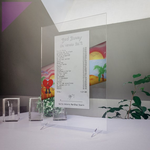 Custom Clear Acrylic Plaque Poster Designed as Check Bill Etsy