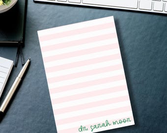Personalized Notepad Personalized Note Pads Personalized Stationery Pink Monogram Name Notepad for Girls Cute Pink Notepad Gift for Nurse