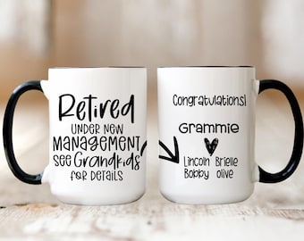 Retired Grandma Under New Management Grandkids Grandma Retirement Grandma Gift Gift for Mom Retiring Grandma From Grandkid