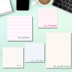 Personalized Sticky Note Teacher Notepad Teacher Sticky Note Personalized Post It Note Teacher Gift Ideas Teacher Appreciation Gift Bachelor