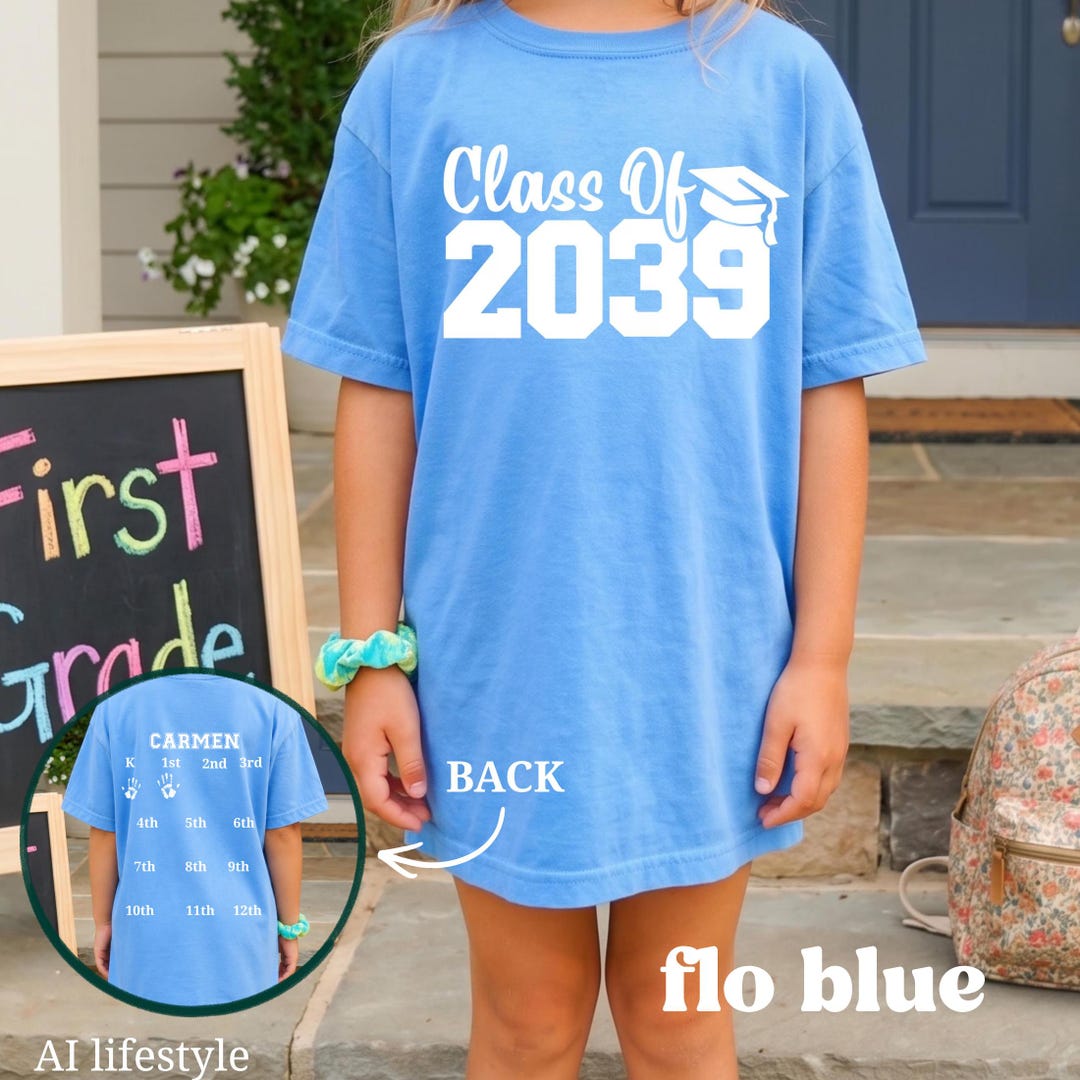 Comfort Colors® Class of 2039 Shirt Photo Day Shirt Class of 2040 Shirt First Day of Schoo