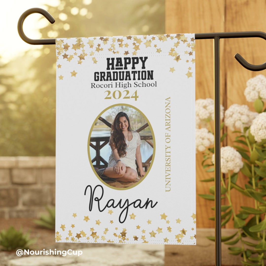 High School Graduation Banner With Photo Personalized Graduation Banner