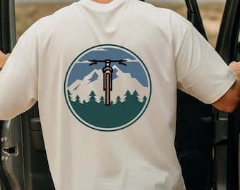 Mountain Bike Shirt for Mountain Biker Gift for Father's Day Shred Dirt Two Wheeler Single Track Shirt Gift for Dad