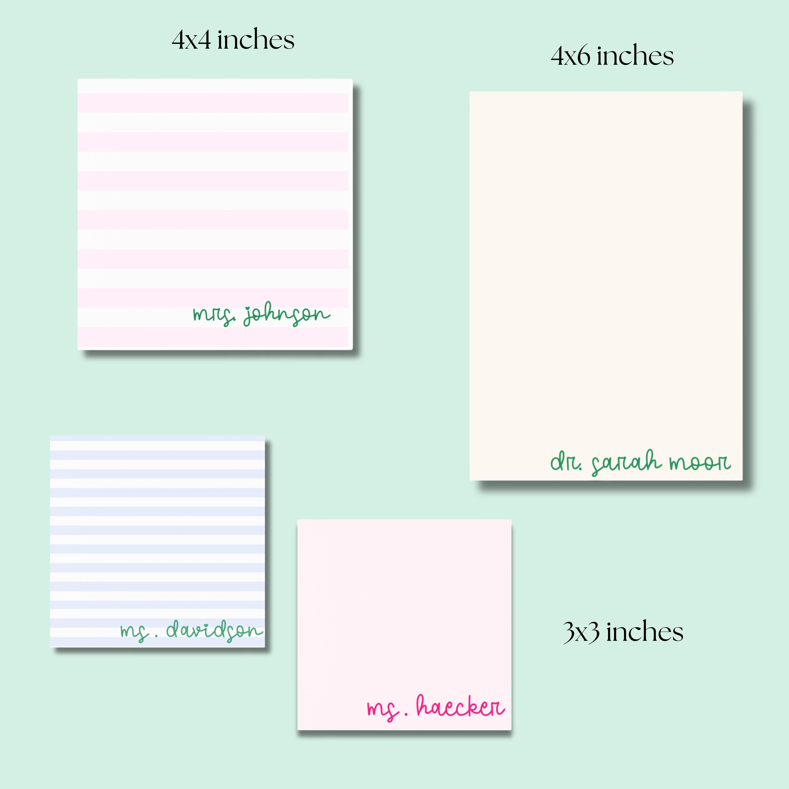 Thp Custom Sticky Note Personalized Sticky Note Teacher Notepad Teacher Sticky Note ...