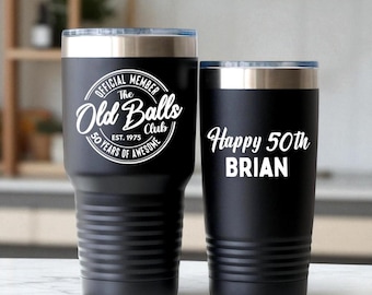 50th Birthday Gift for Him Born in 1974 50th Birthday Tumbler Old Balls Club Official Member 50th Birthday Gift 60th Birthday 70th Birthday