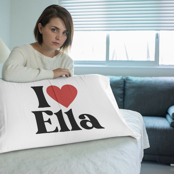 I LOVE YOU Embroidered Pillow