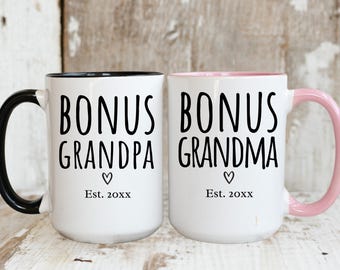 Bonus Grandma Gift for Grandpa Bonus Grandpa Gift Step Grandpa Second Grandpa Bonus Dad Gift Bonus Grandpa Mug Bonus Grandparents