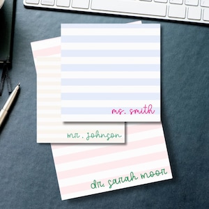 Cute Personalized Notepad Name Post-It Note Gift for Daughter Gift for Teacher Notepad Coworker Gift Birthday Party Favors for Teen Party