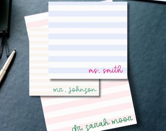 Cute Personalized Notepad Name Post-It Note Gift for Daughter Gift for Teacher Notepad Coworker Gift Birthday Party Favors for Teen Party