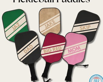 Custom Pickleball Paddle Set Personalized Pickleball Paddle Custom Gift for Couple Pickleball Set Pickleball Kit Monogram Set Single Paddle