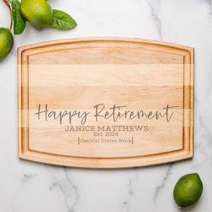 Retirement Cutting Board for Retirement Cutting Board Gift for Retirement Gift Ideas Custom Cutting Board for Retirement Charcuterie Board
