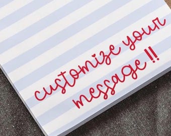 Custom Post-it® note pads Cute Sticky Note Personalized Sticky Notepad Create Your Own Notepad Grocery List Remember To Do List Gift for Him