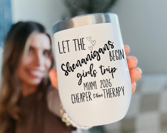 Girls Trip Wine Tumbler Girls Weekend Personalized Custom Wine Tumbler Vacation Tumbler Bachelorette Party Girls Weekend Drinkware Austin