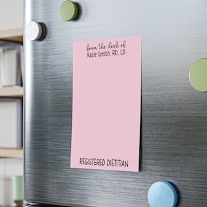 Custom Dietitian Gift for Dietitian RD Gift Masters in Dietetics Preceptor Gift Nutritionist Gift for Graduation Post it Note for CDCES Note Pink
