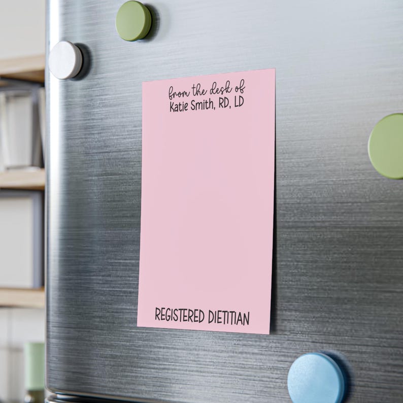 Custom Dietitian Gift for Dietitian RD Gift Masters in Dietetics Preceptor Gift Nutritionist Gift for Graduation Post it Note for CDCES Note Pink