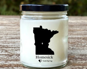 Homesick Candle College Student Gift Moving Gift Homesick Gift State candle State Candle, State candle Gift, Graduation Gift