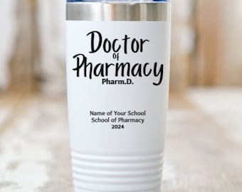 Gift for Pharmacist Graduation Graduation Gift Graduation gift for PharmD Personalized Pharmd Tumbler Personalized Dr. Tumbler