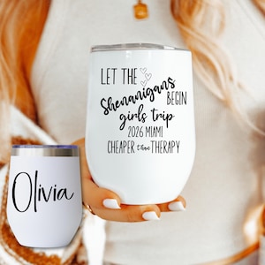 Girls Trip Wine Tumbler Girls Weekend Personalized Custom Wine Tumbler Vacation Tumbler Bachelorette Weekend Girls Weekend Wine