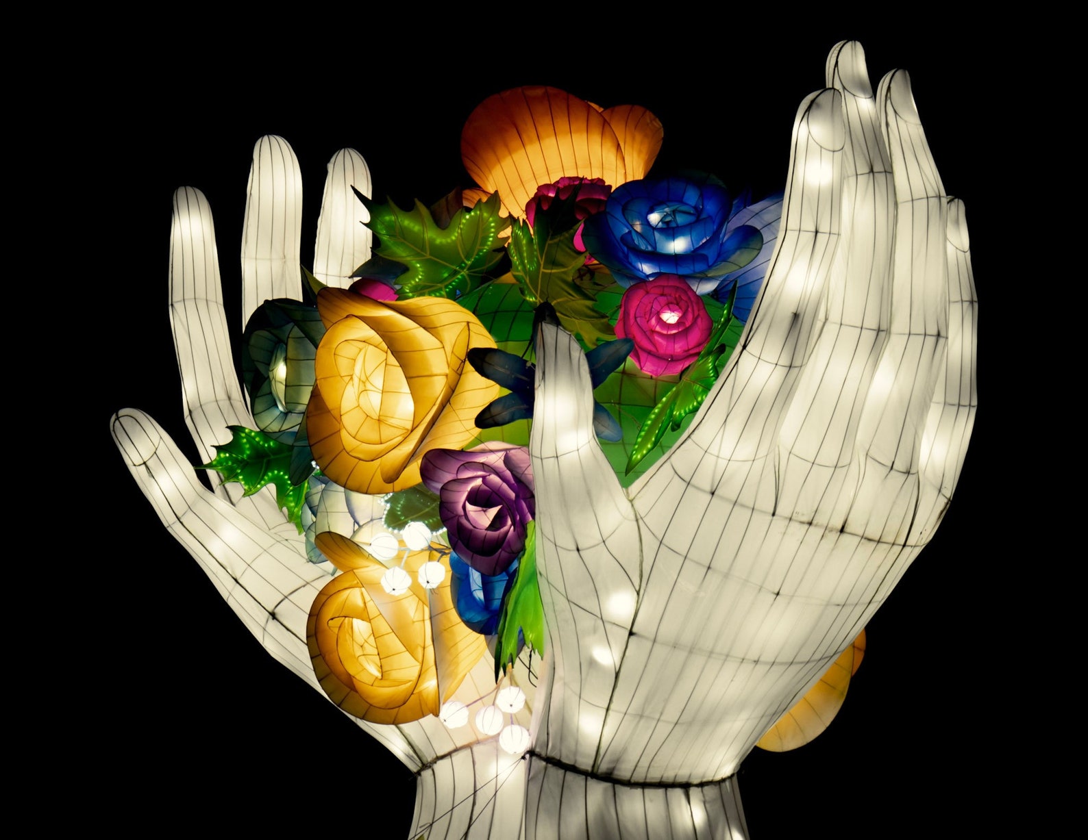 Original framed hands and flowers artwork Etsy