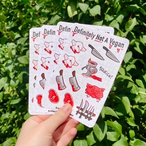 Butcher Horror Themed Sticker Sheet, Horror Movie, Cute and Scary, Bullet journal sticker, Sticker Sheet for Journaling