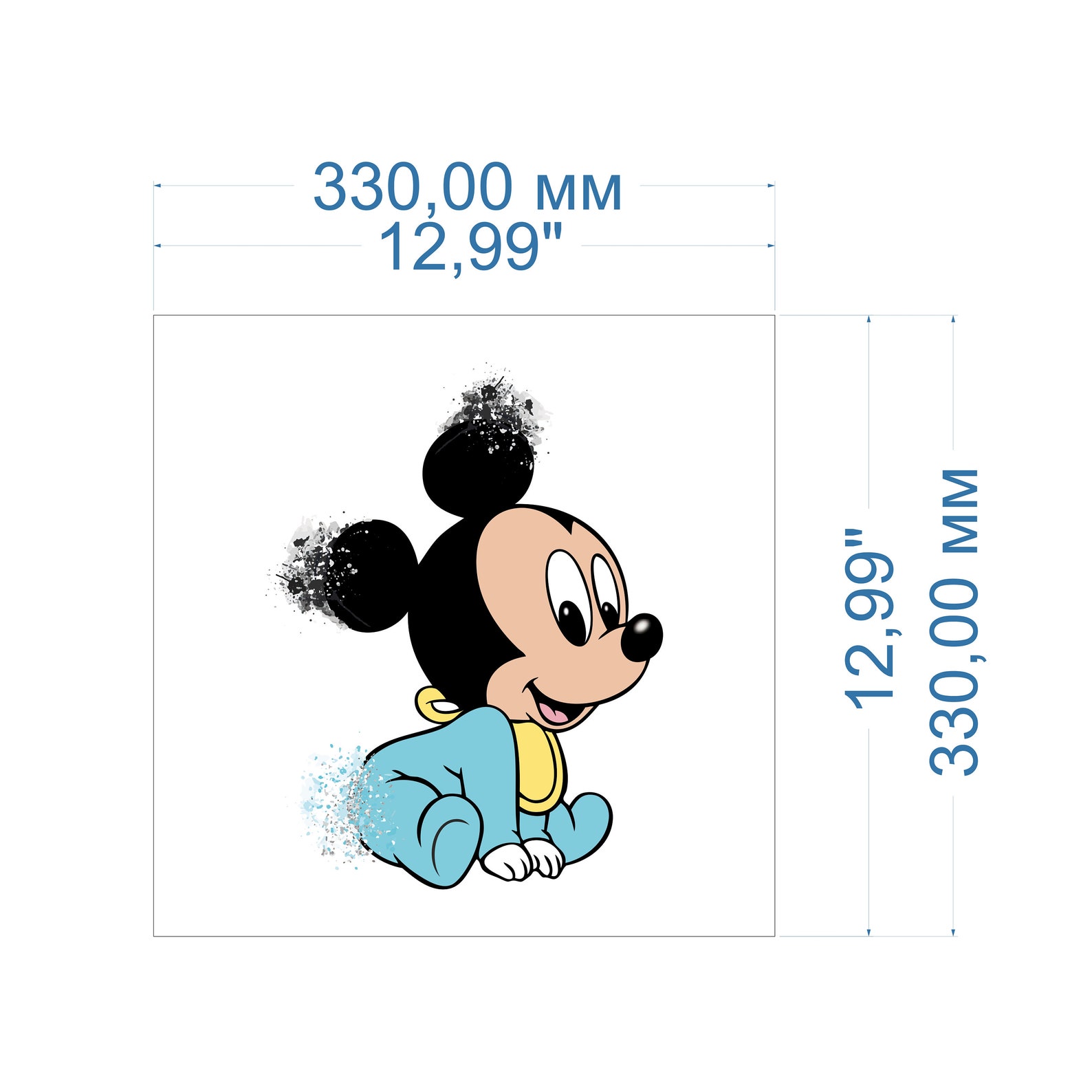 Mickey mouse baby fabric panels set for crib bedding. Cotton Etsy