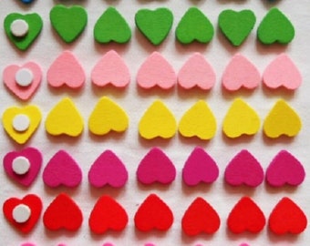 20 x Mini Wooden Adhesive Hearts Craft Wedding Valentine Scrapbook Wood Heart 18mm