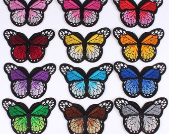 Butterfly Insect Motif Embroidered Patch Applique Customise Clothing Patches