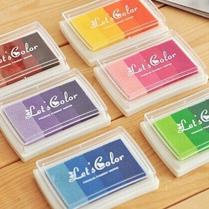 Ink Pad Multi Gradient Colours Set Craft Card Making Inkpad Rubber Stamp