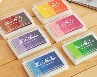 Ink Pad Multi Gradient Colours Set Craft Card Making Inkpad Rubber Stamp