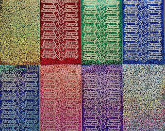 Diamond Sparkle Christmas Seasons Greetings Peel Off Sticker Craft Stickers