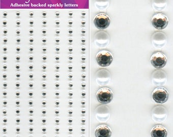 4mm Diamond & Pearl x 238pcs Per Sheet Self Adhesive Stickers Diamante Embellishments Rhinestone Wedding Card Scrapbook