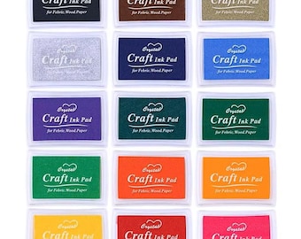 Ink Pad Craft Pigment for Paper Wood Fabric Scrapbook 17 Colours Art InkPad