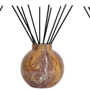 Marbled Glass Reed Diffuser Vase with 50 Reeds (1 Litre Capacity)