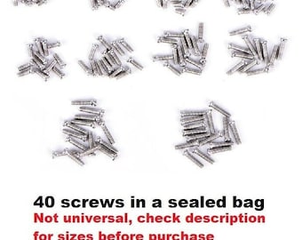 40 x Tiny Screws Stainless Steel Watch Toys Glasses Repair Replacement