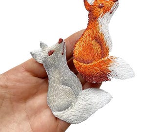 Fox Embroidered Patch Fox Embroidery Patches Iron on / Sew on / Glue on